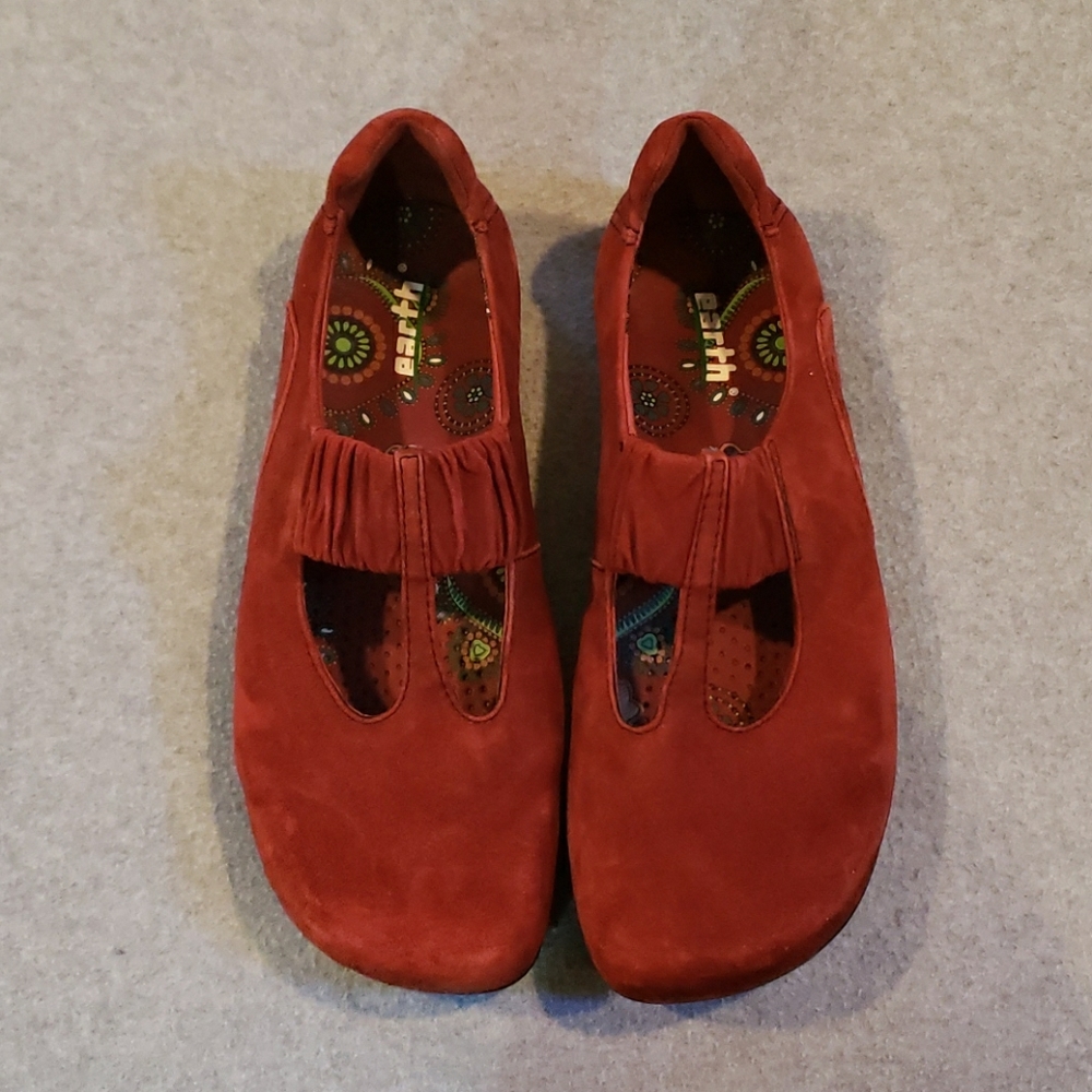 Suede Earth Mary Janes